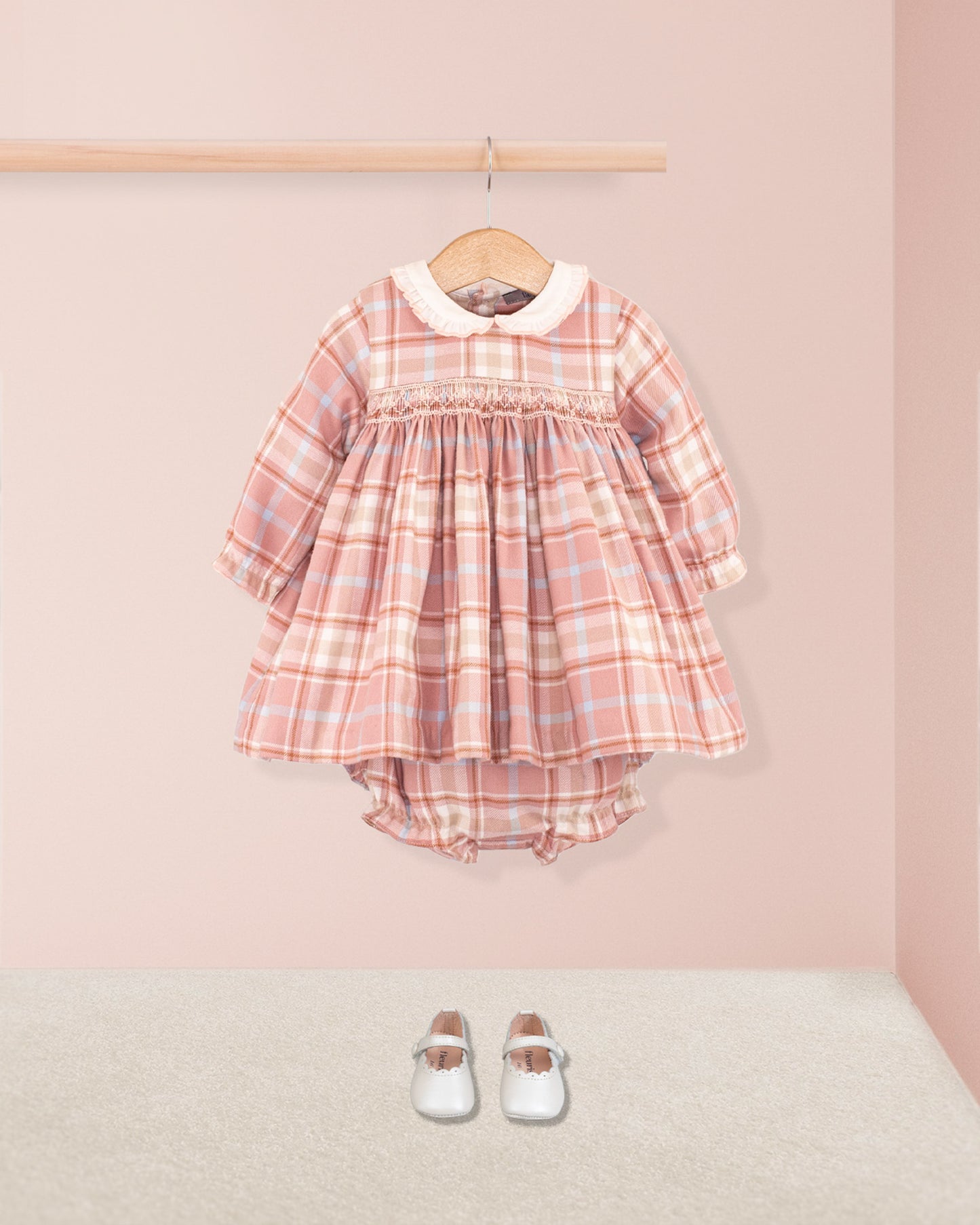 Baby Victoria Pink Plaid Carnaby Set - Baby Dress