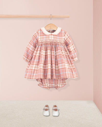 Baby Victoria Pink Plaid Carnaby Set - Baby Dress
