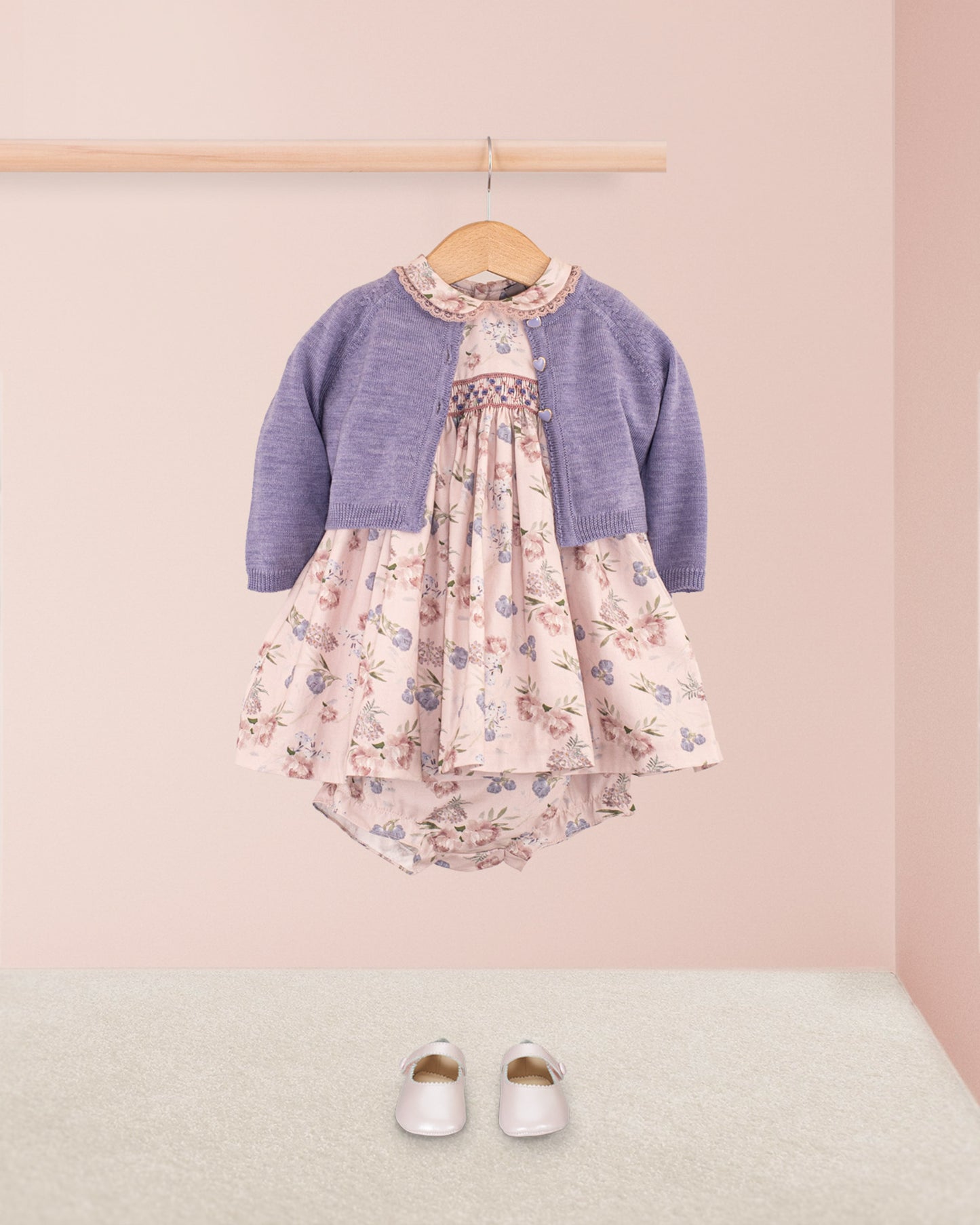 Baby Victoria French Mauve Set - Baby Dress