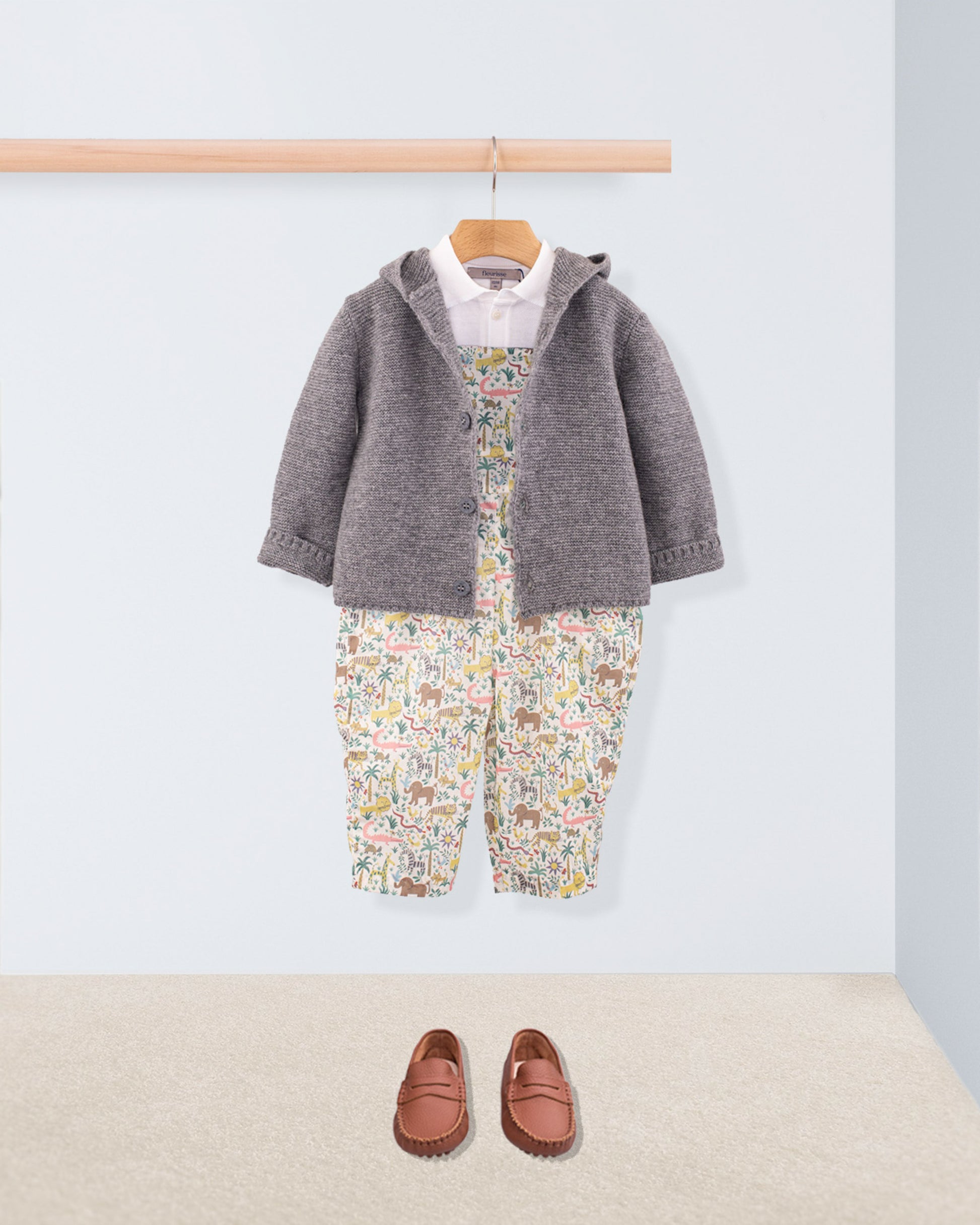 Bear Liberty Louie's Jungle Beige Overall - Romper