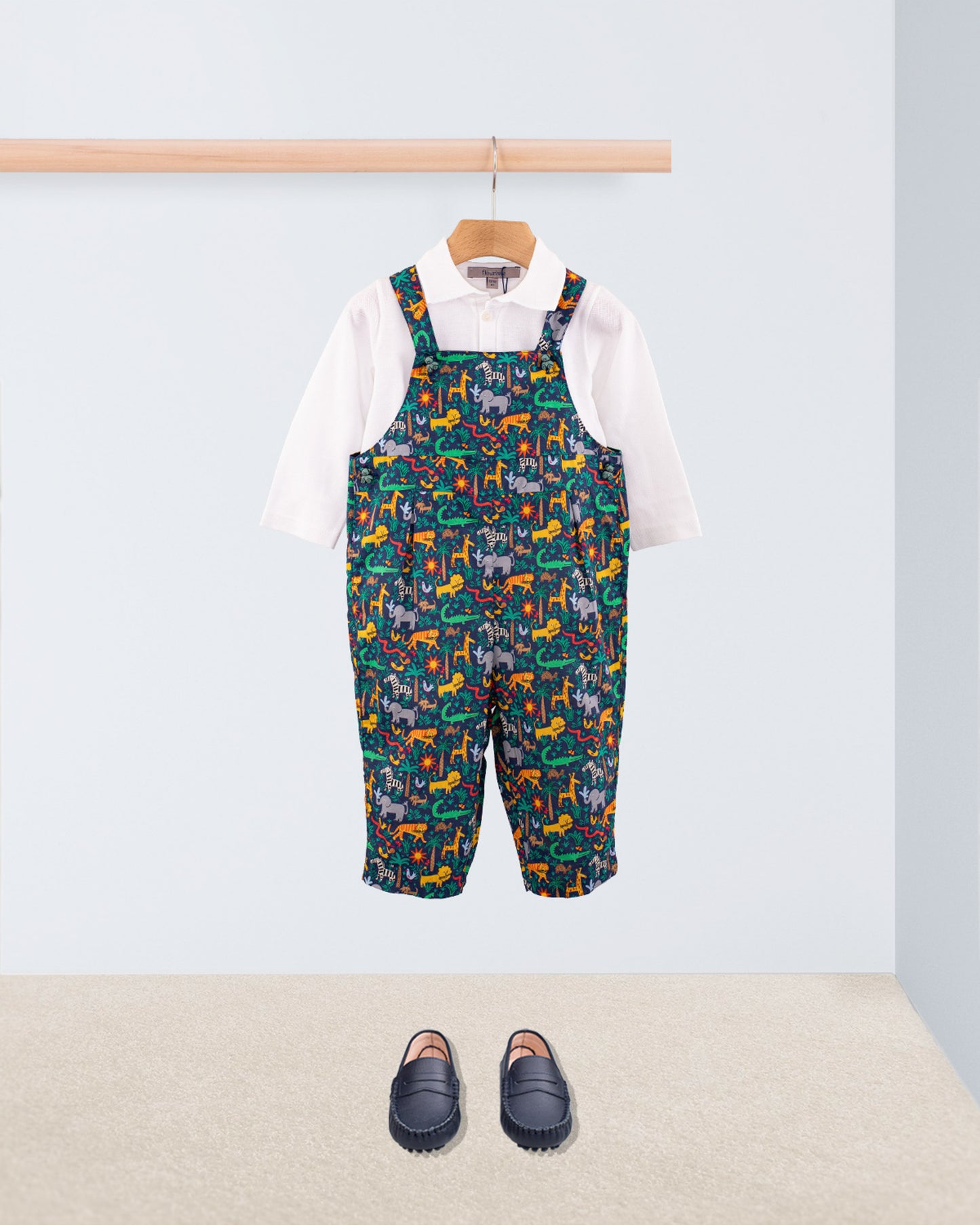 Bear Liberty Louie's Jungle Blue Overall - Romper