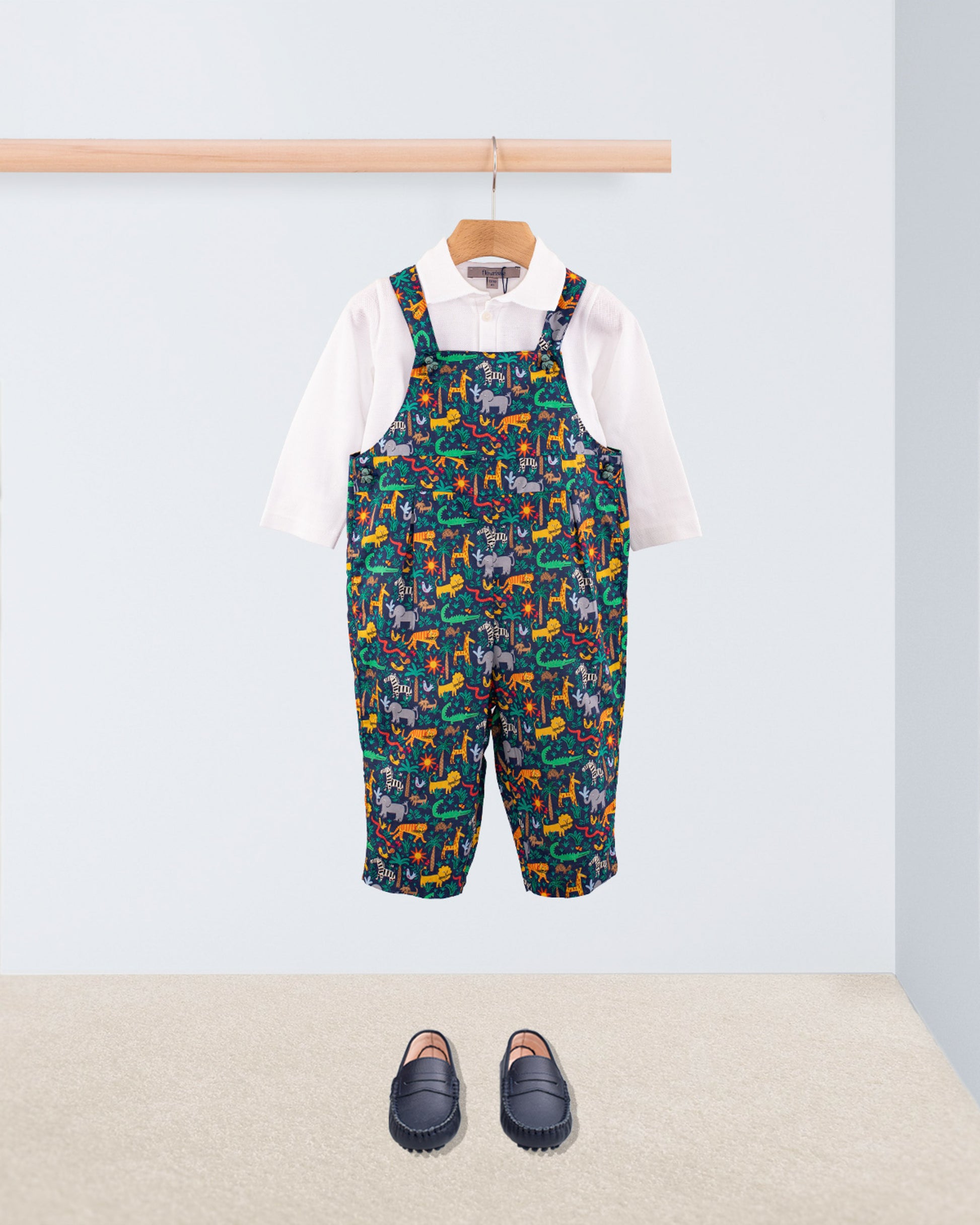 Bear Liberty Louie's Jungle Blue Overall - Romper