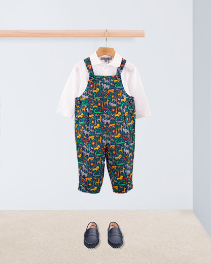 Bear Liberty Louie's Jungle Blue Overall - Romper