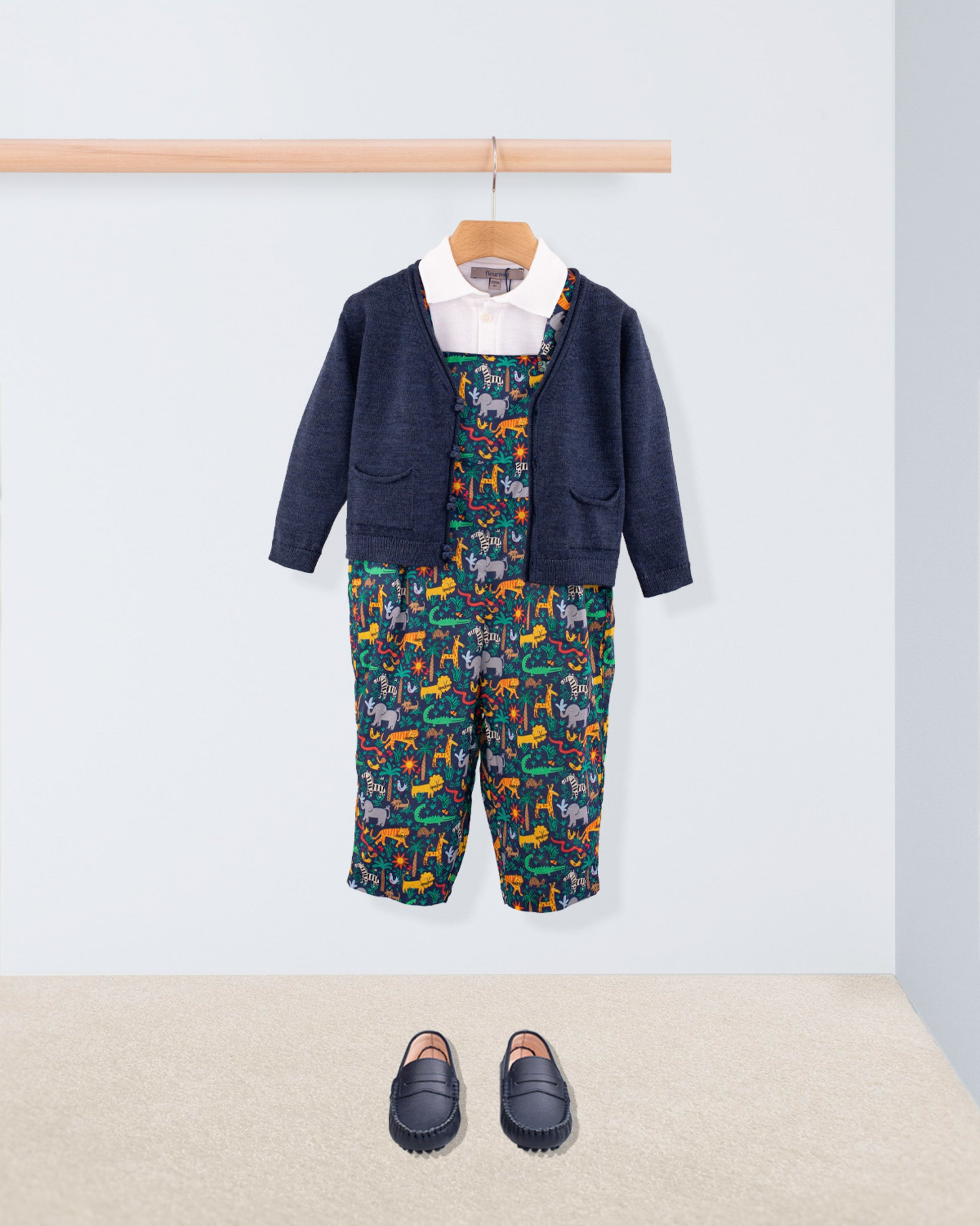 Bear Liberty Louie's Jungle Blue Overall - Romper