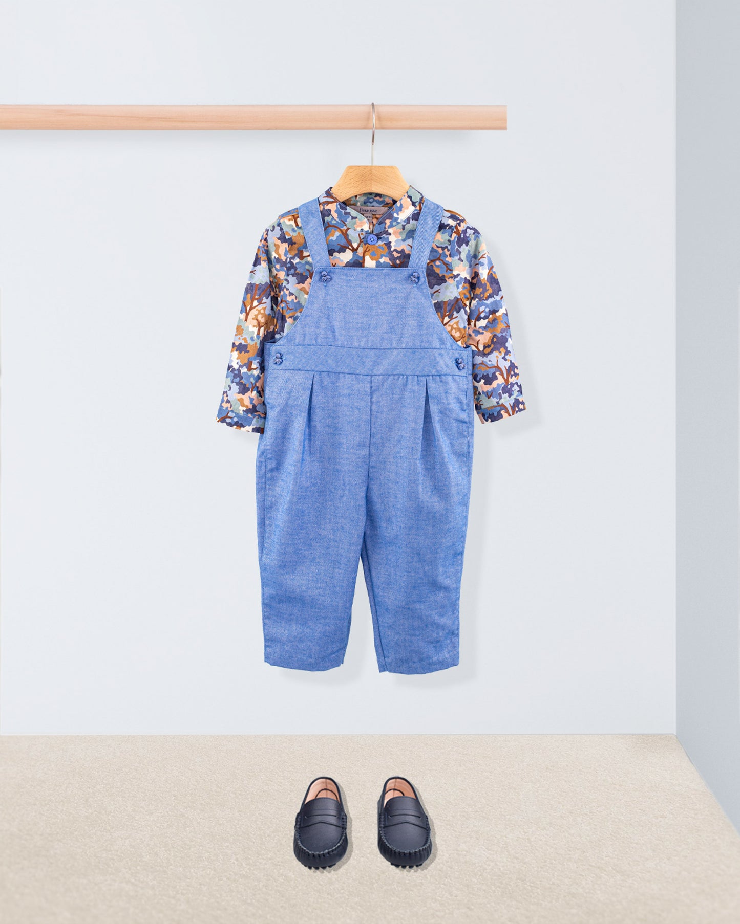 Bear Italian Royal Flannel Overall - Romper
