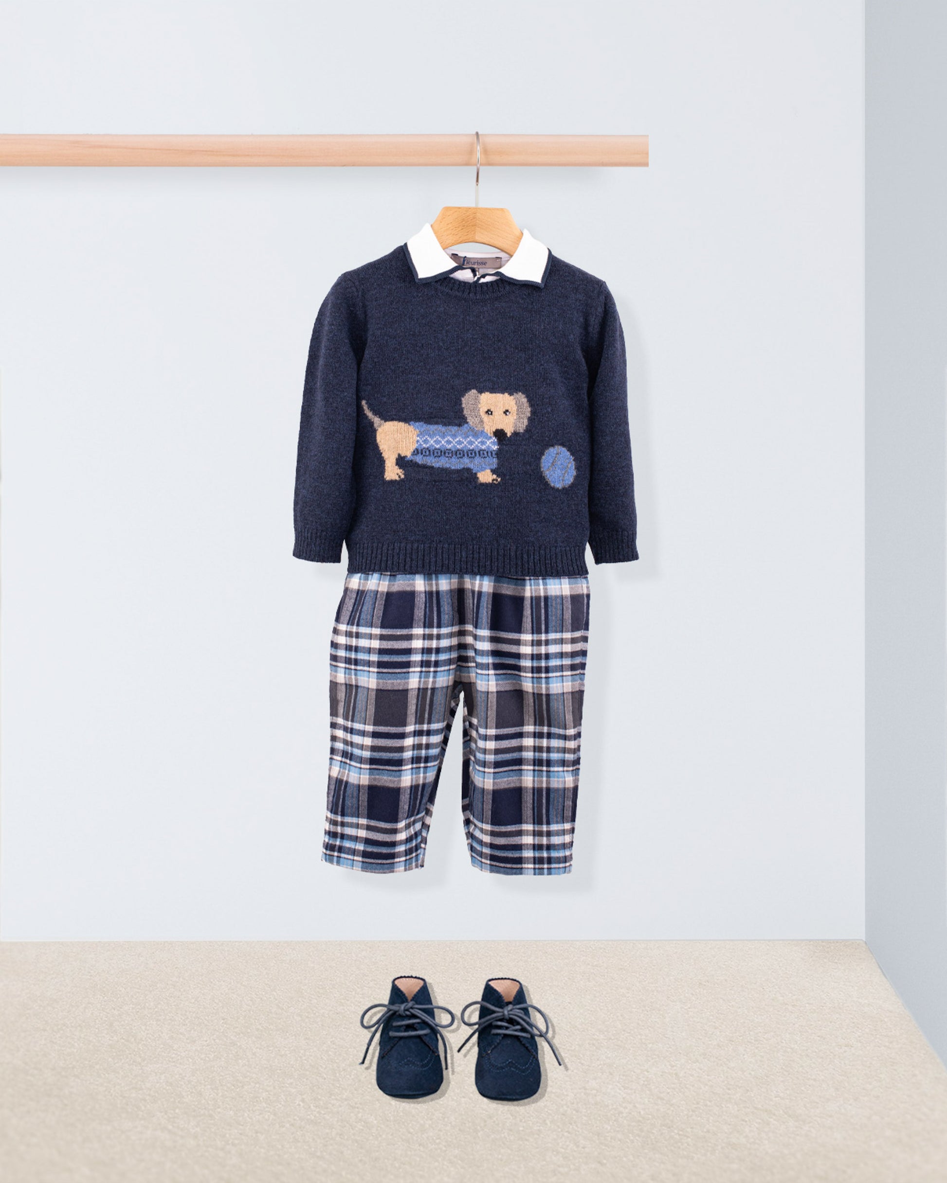 Dachshund Navy Mélange Sweater - Sweater