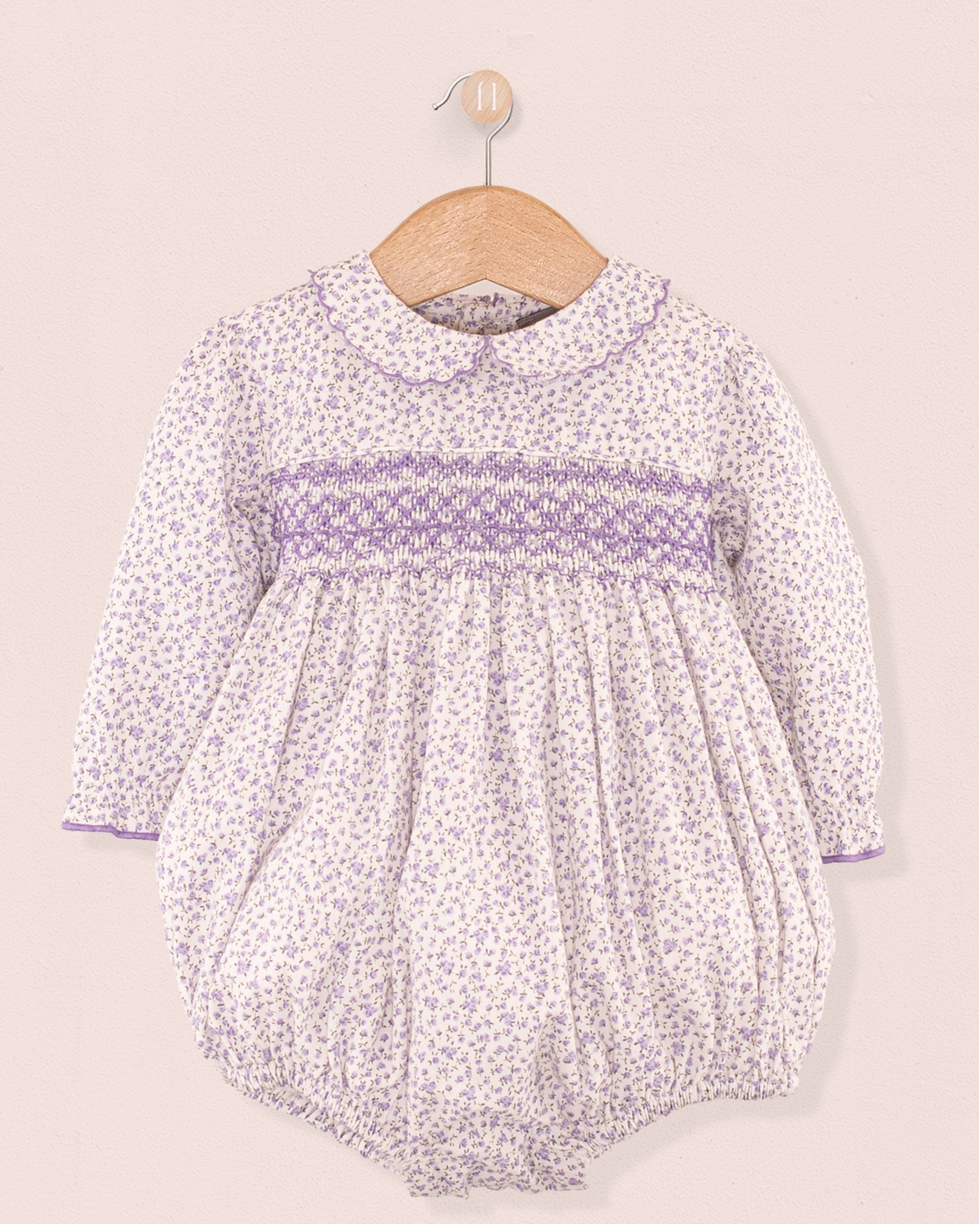 Beatrice Lavender Floral Bubble - Romper