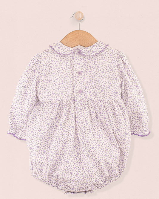 Beatrice Lavender Floral Bubble - Romper