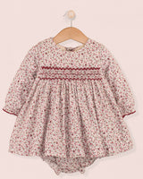 Baby Clementine Belina Deep Pink Floral Dress Set