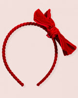 Red Velvet Headband Wide
