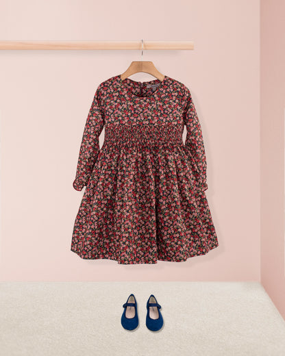 Bonheur Liberty Nectar Burgundy - Smocked Dress