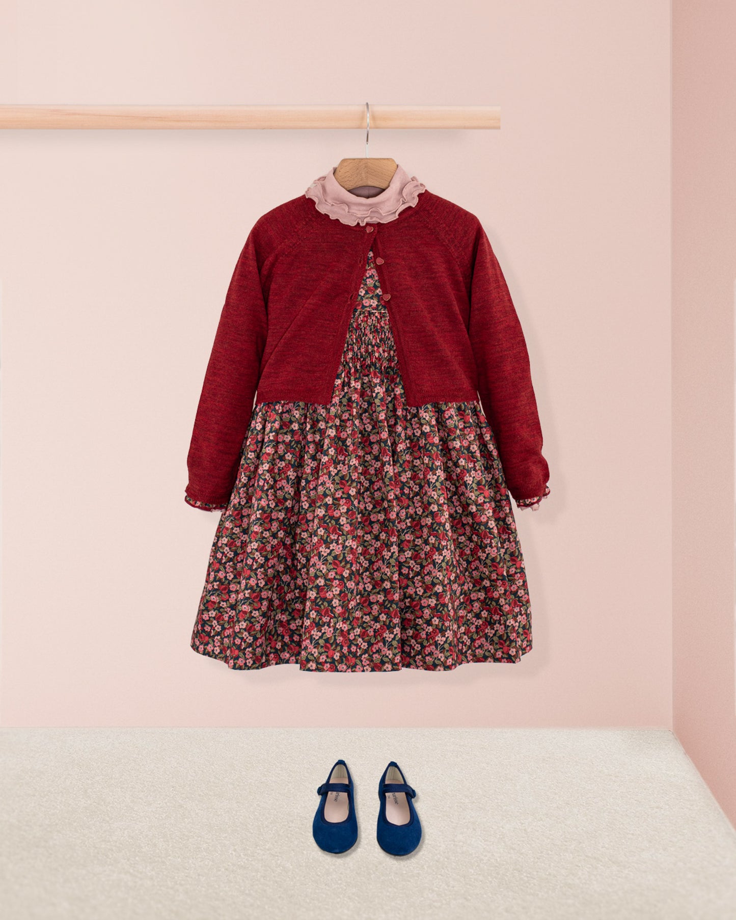 Bonheur Liberty Nectar Burgundy - Smocked Dress