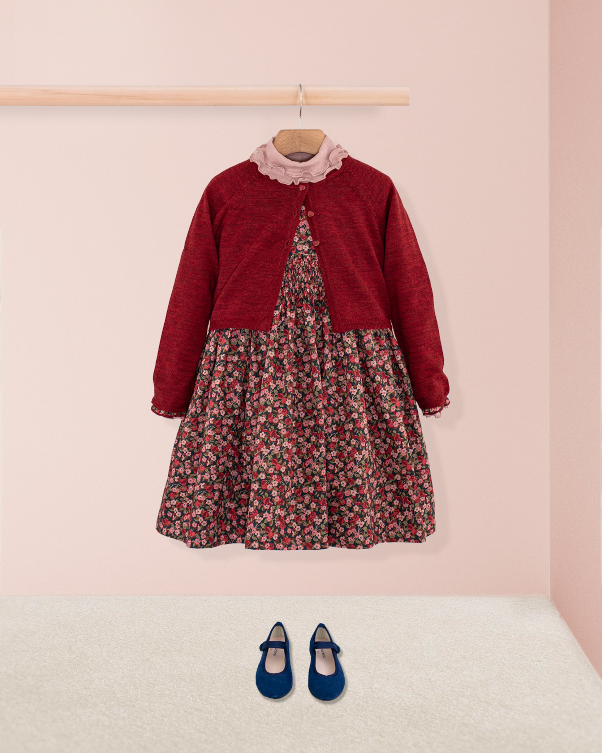 Bonheur Liberty Nectar Burgundy - Smocked Dress
