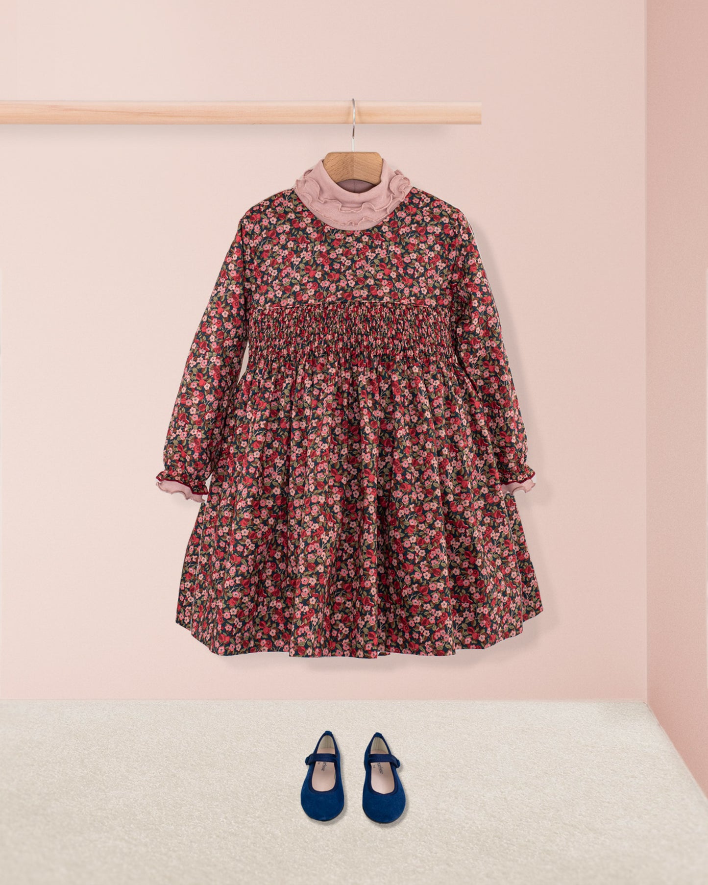 Bonheur Liberty Nectar Burgundy - Smocked Dress