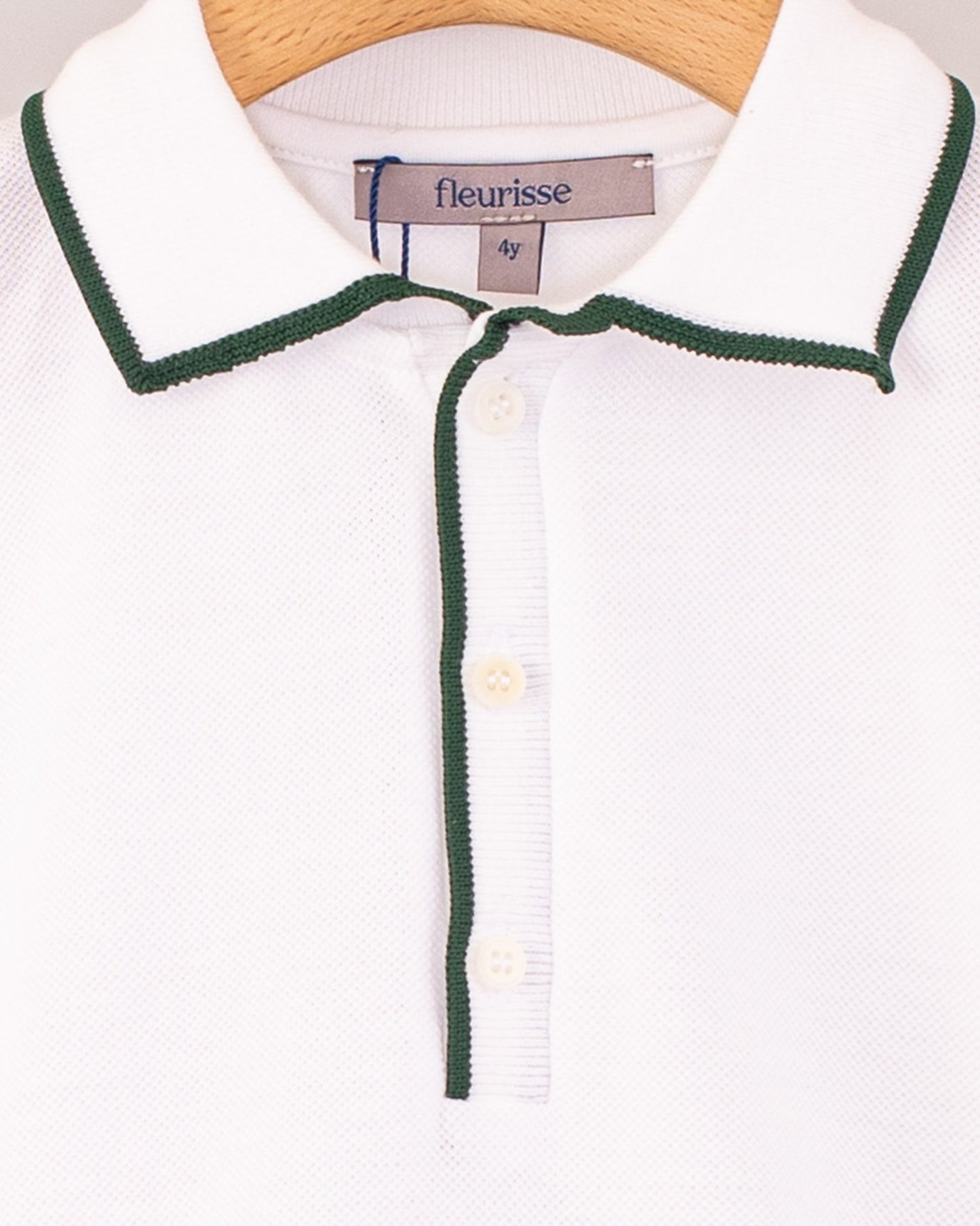 Polo Long Sleeve Hunter Trim Pique - Shirt