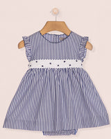 Baby Stars and Stripes French Navy Thin Stripe