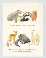 Baby Animals Birthday Card