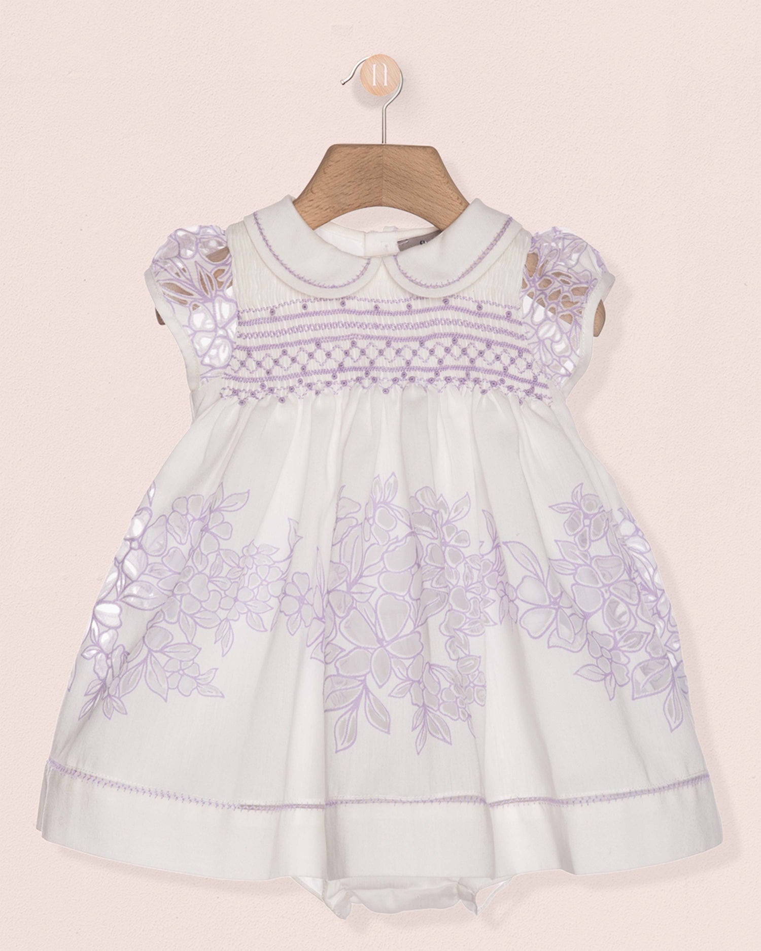 Baby Emmy Doppia Lilac Smocked Dress Set