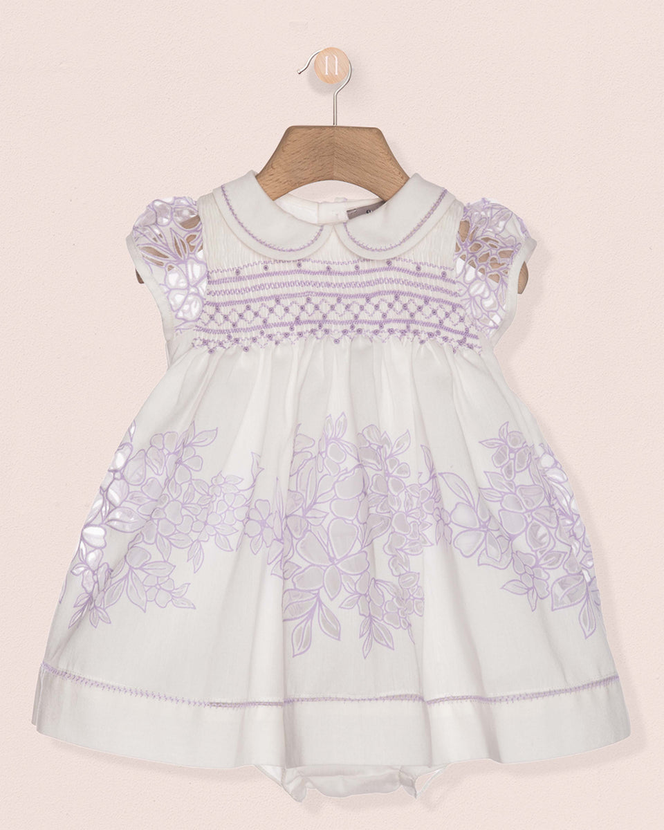 Baby Emmy Doppia Lilac Smocked Dress Set