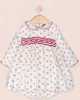 Baby Holly Cranberry Smocked Dress