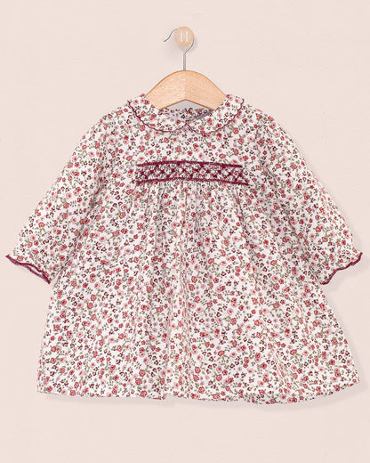 Baby Madeline Belina Small Burgundy Floral Dress - Baby Dress
