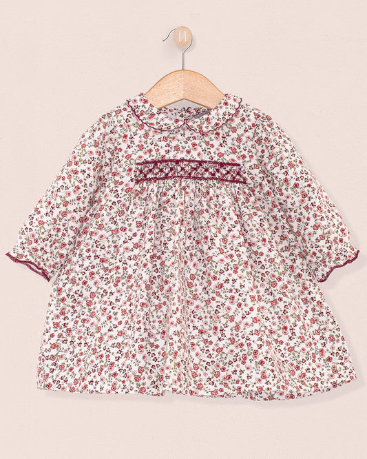 Baby Madeline Belina Small Burgundy Floral Dress - Baby Dress