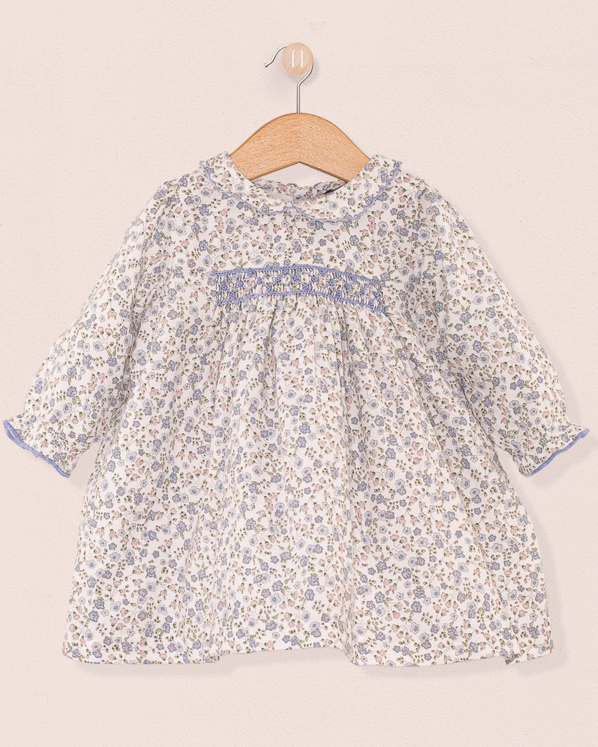 Baby Madeline Belina Delicate Blue Floral Dress - Baby Dress