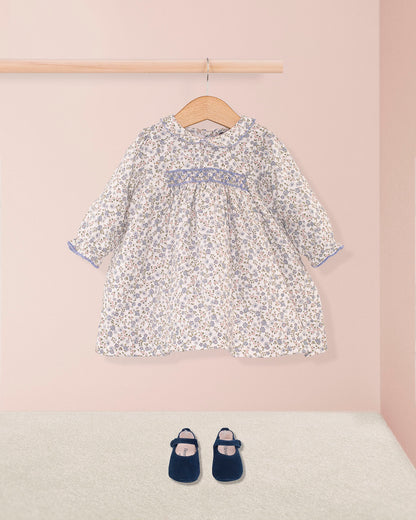 Baby Madeline Belina Delicate Blue Floral Dress - Baby Dress
