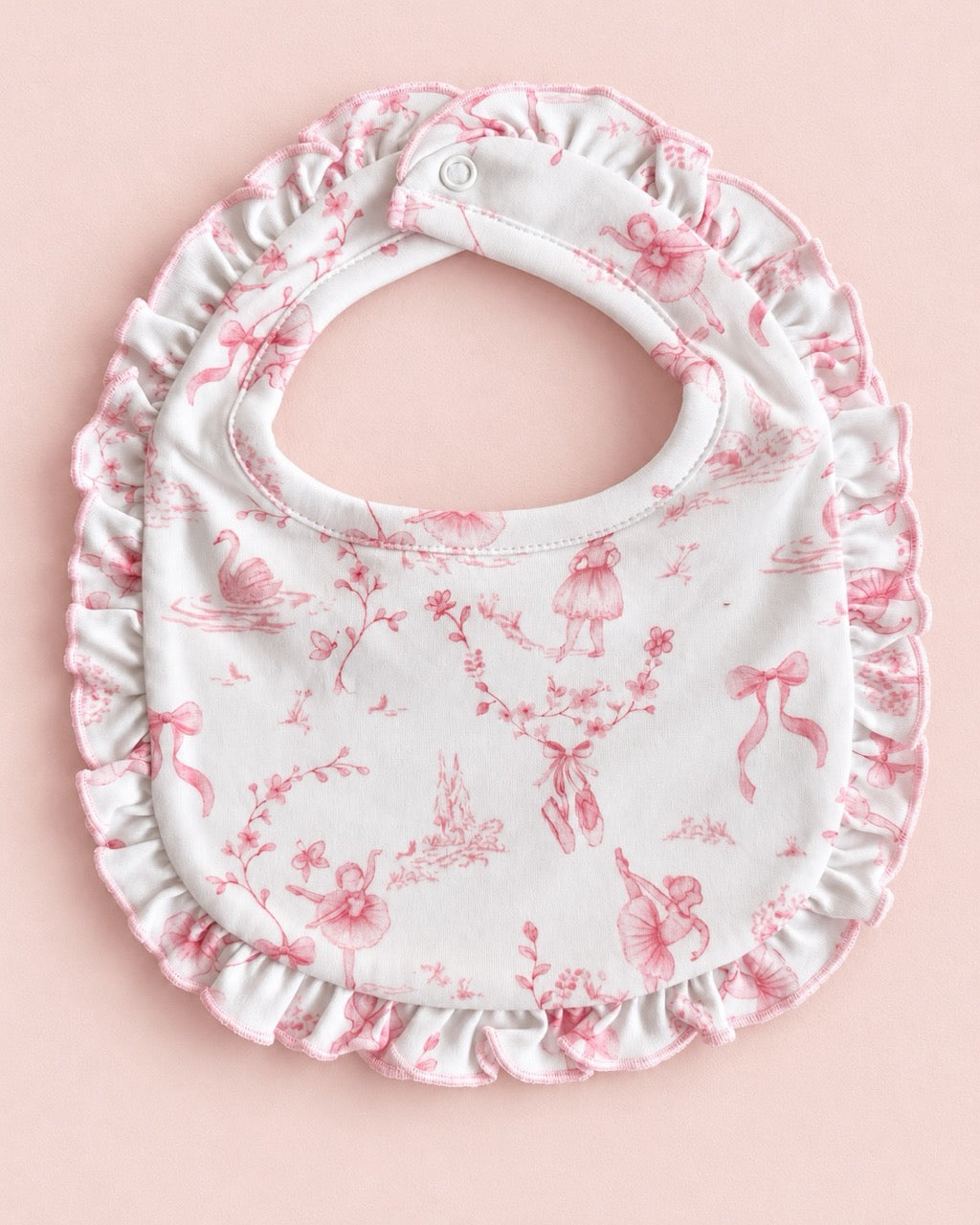 Pima Ballerina Toile Ruffle Bib