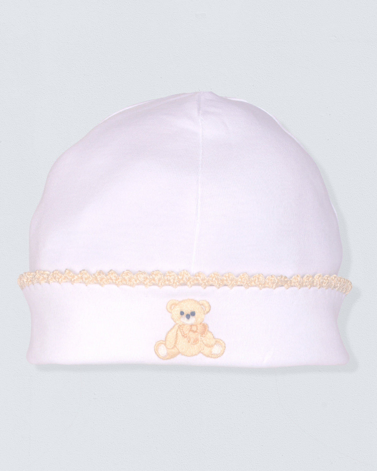Pima Beige Bear Embroidered Hat