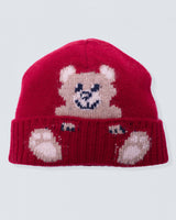 Bear Holly Red Cashmere Hat