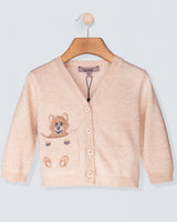 Bear Oatmeal Cashmere Cardigan