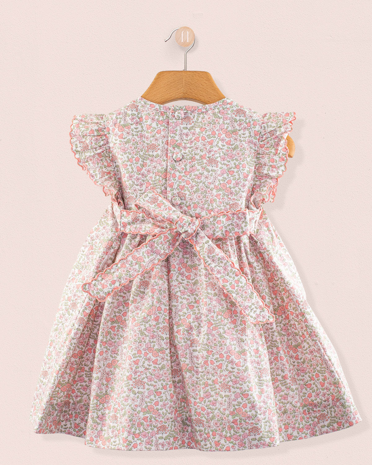 Beatrice Garden Pink Smock - Smocked Dress
