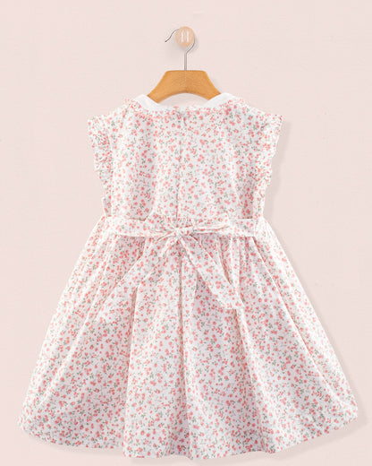 Sicily French Pink Floral Smock - Smocked Dress