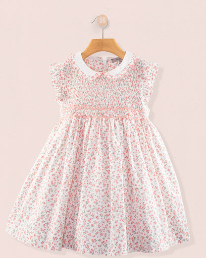 Sicily French Pink Floral Smock - Smocked Dress