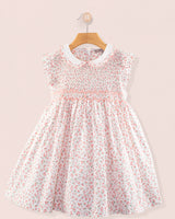 Sicily French Pink Floral Smocked Dress