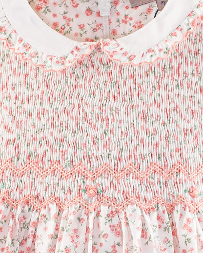 Sicily French Pink Floral Smock - Smocked Dress