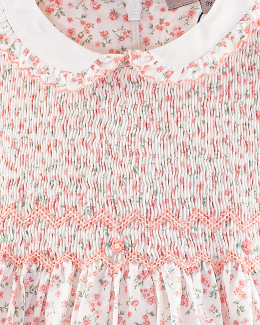 Sicily French Pink Floral Smock - Smocked Dress