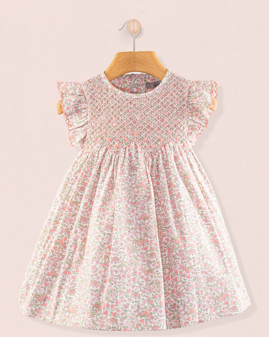 Beatrice Garden Pink Smock - Smocked Dress
