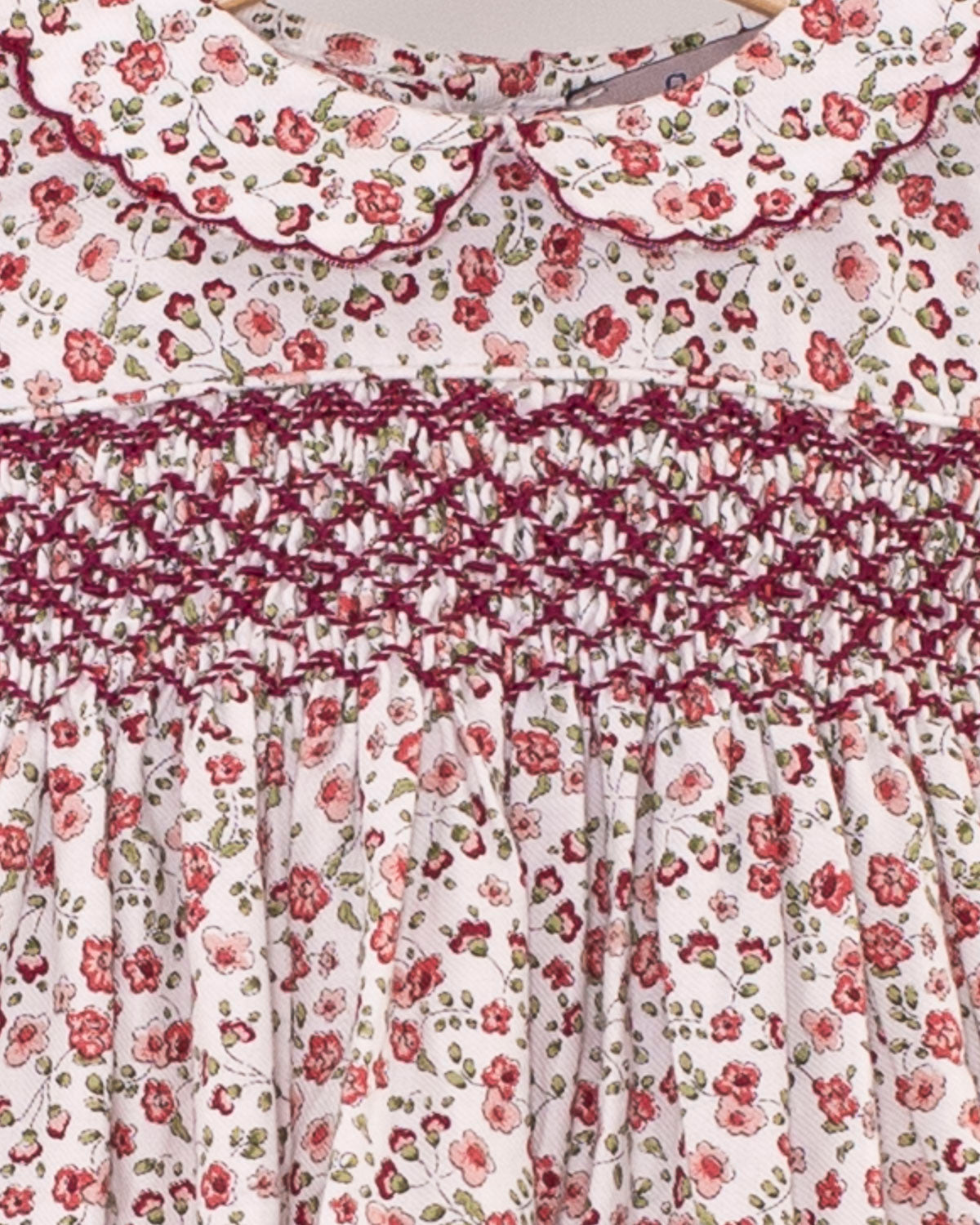 Beatrice Small Burgundy Floral Bubble - Romper