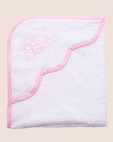 Bébé Gingham Trim Hooded Towel