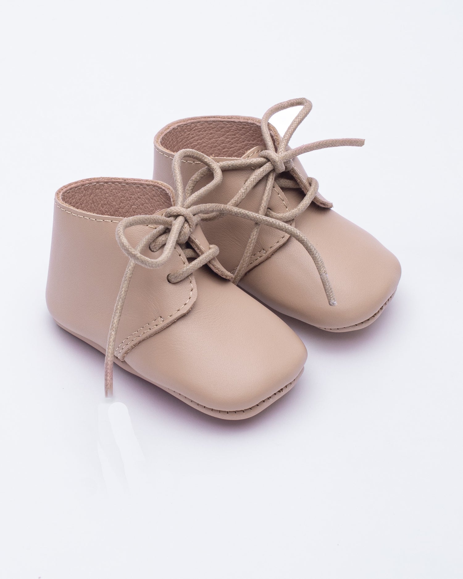 Daniel Beige Leather Crib Shoe