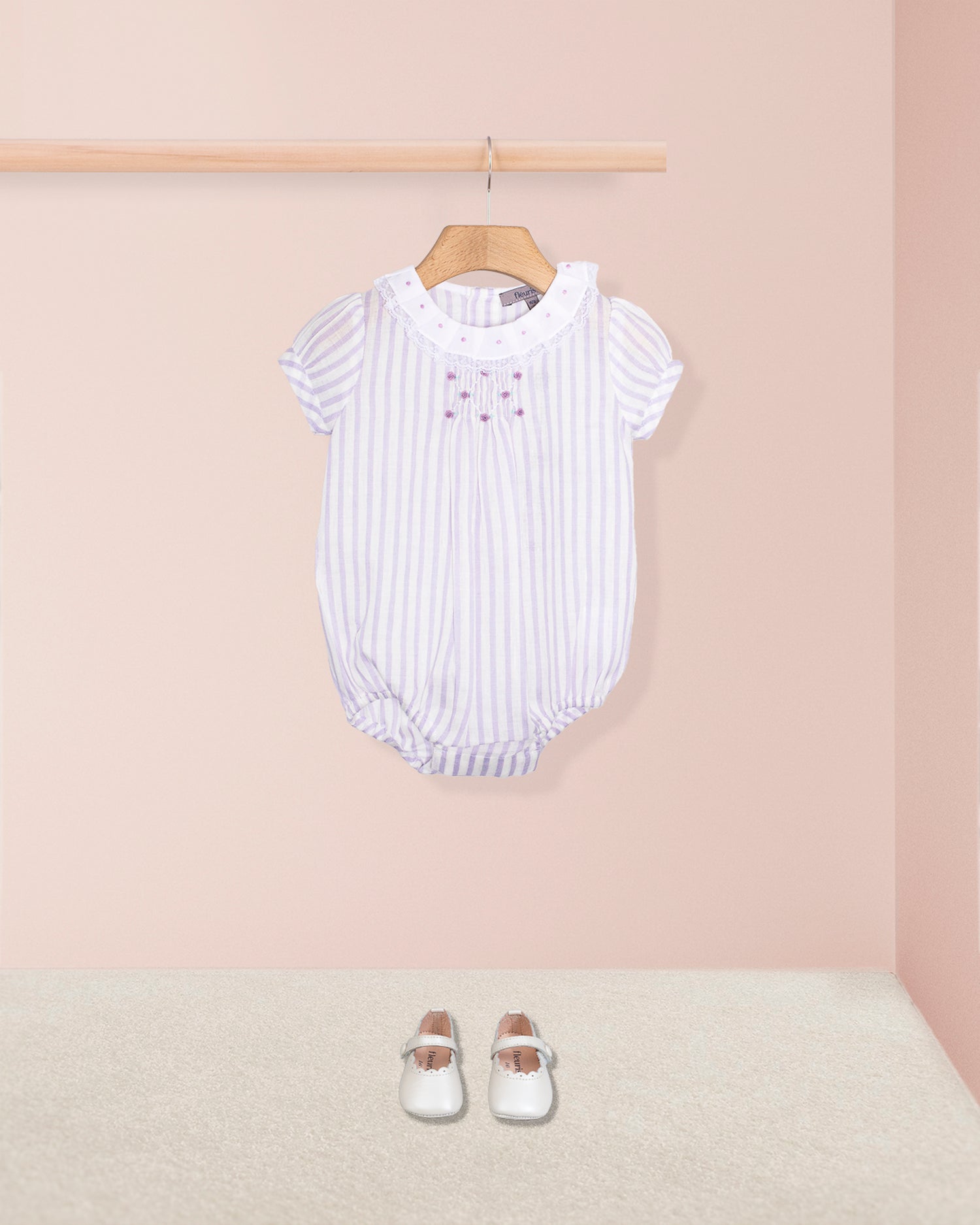 Bellina Italian Lilac Stripe Linen Bubble