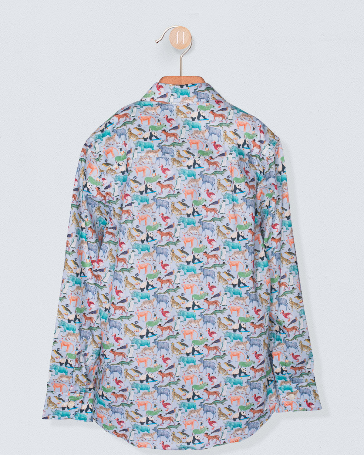 Bernard Liberty Animals Blue Queue Shirt