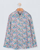 Bernard Liberty Animals Blue Queue Shirt