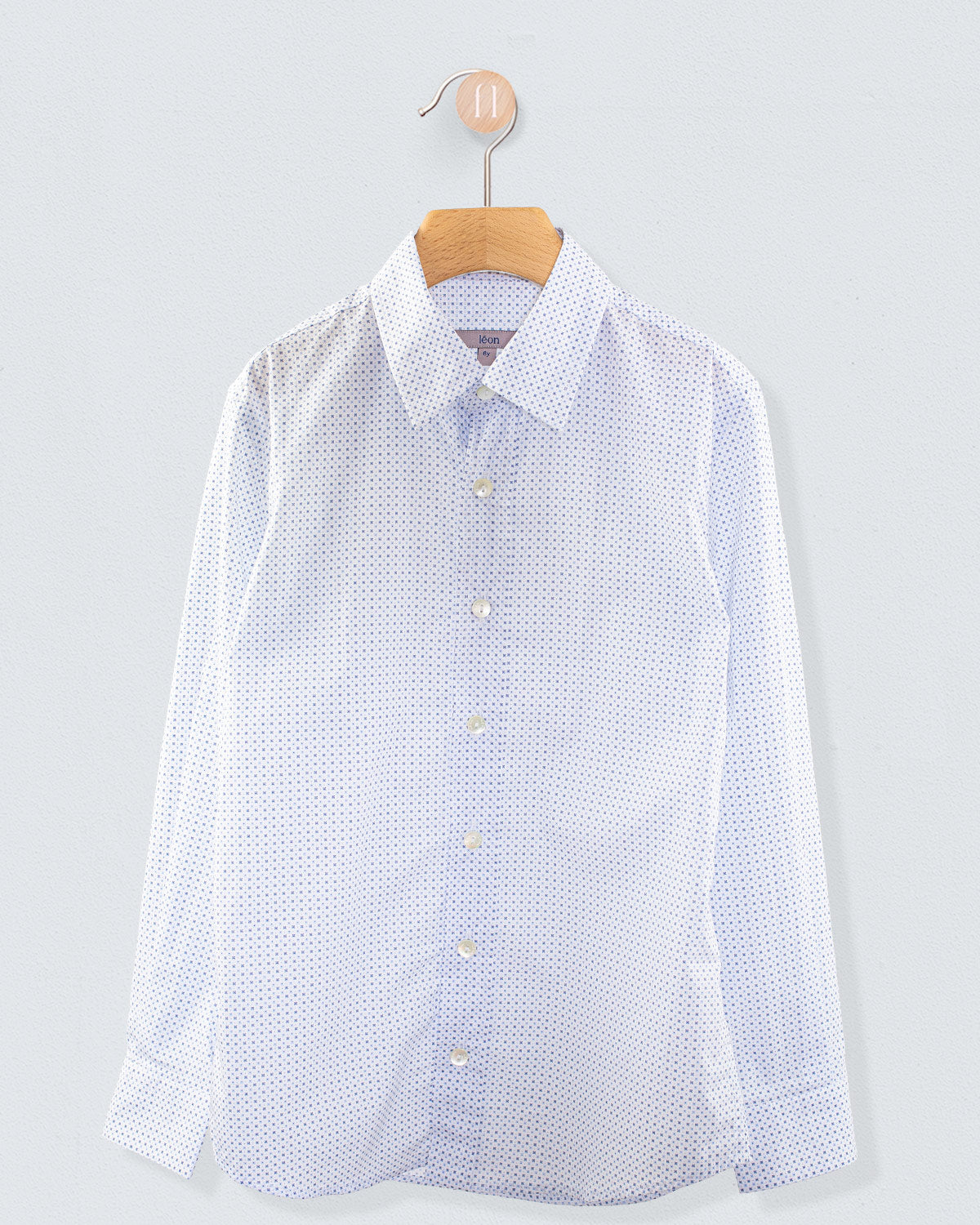 Bernard Dressy Mini Blue Print Shirt - Shirt