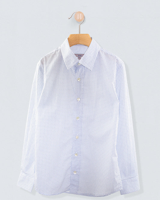 Bernard Dressy Mini Blue Print Shirt - Shirt
