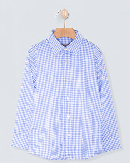 Bernard Blue Gingham Flannel Shirt - Shirt