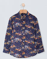 Bernard Organic Liberty Jungle Navy Shirt