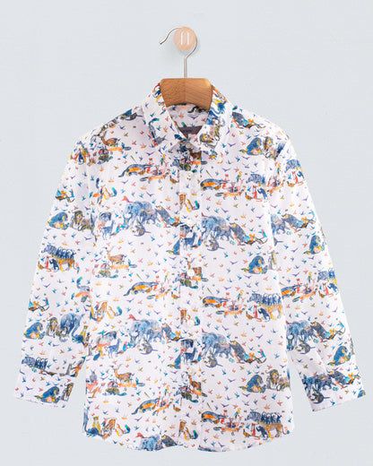 Bernard Organic Liberty Jungle Blue Shirt - Shirt